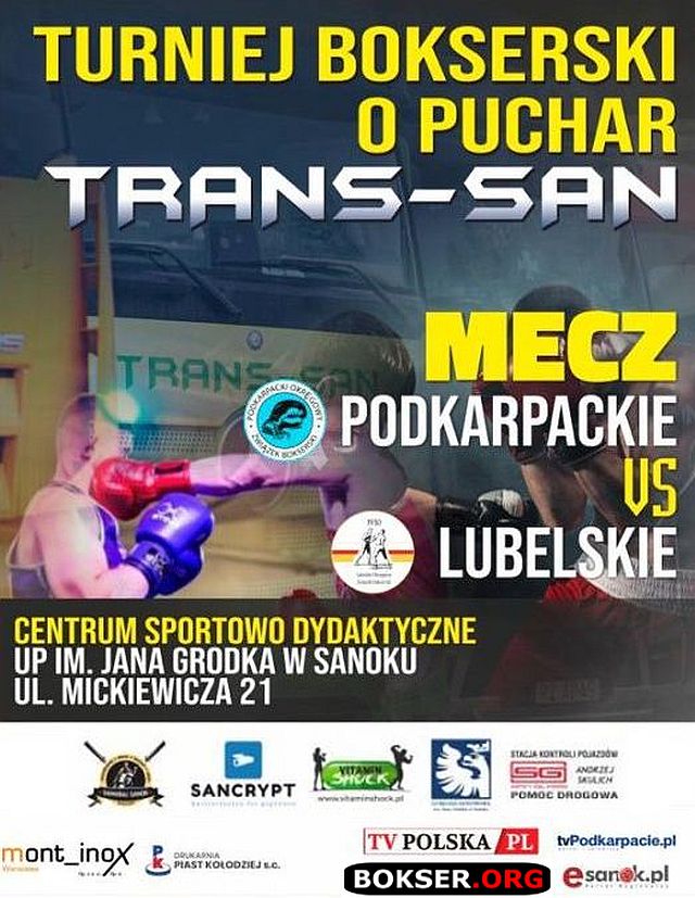 Mecz bokserski pomiędzy Podkarpaciem i Lubelszczyzną - SANOK