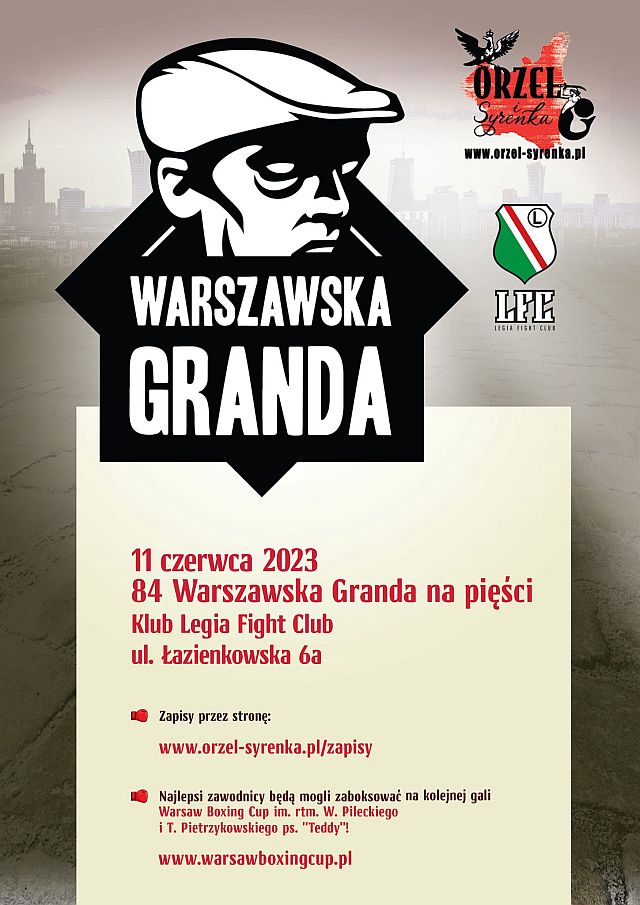 84 Warszawska Granda na pięści Torwar Łazienkowska 6a Legia Fight Club