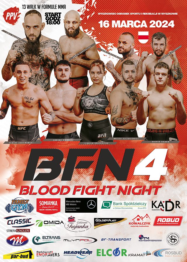 Blood Fight Night 2024 Wyszkowski Ośrodek Sportu i Rekreacji
