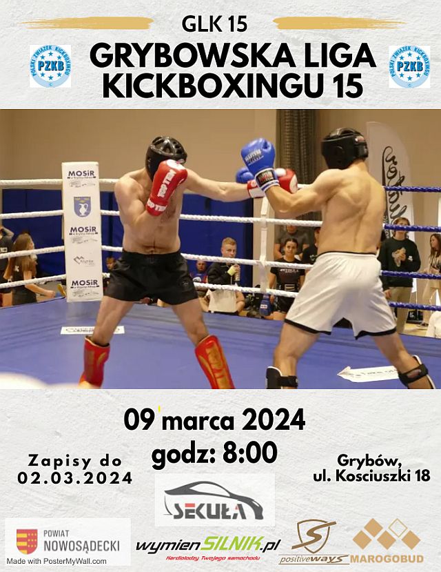 Grybowska Liga Kickboxingu klubu Gladiar Biczarowa