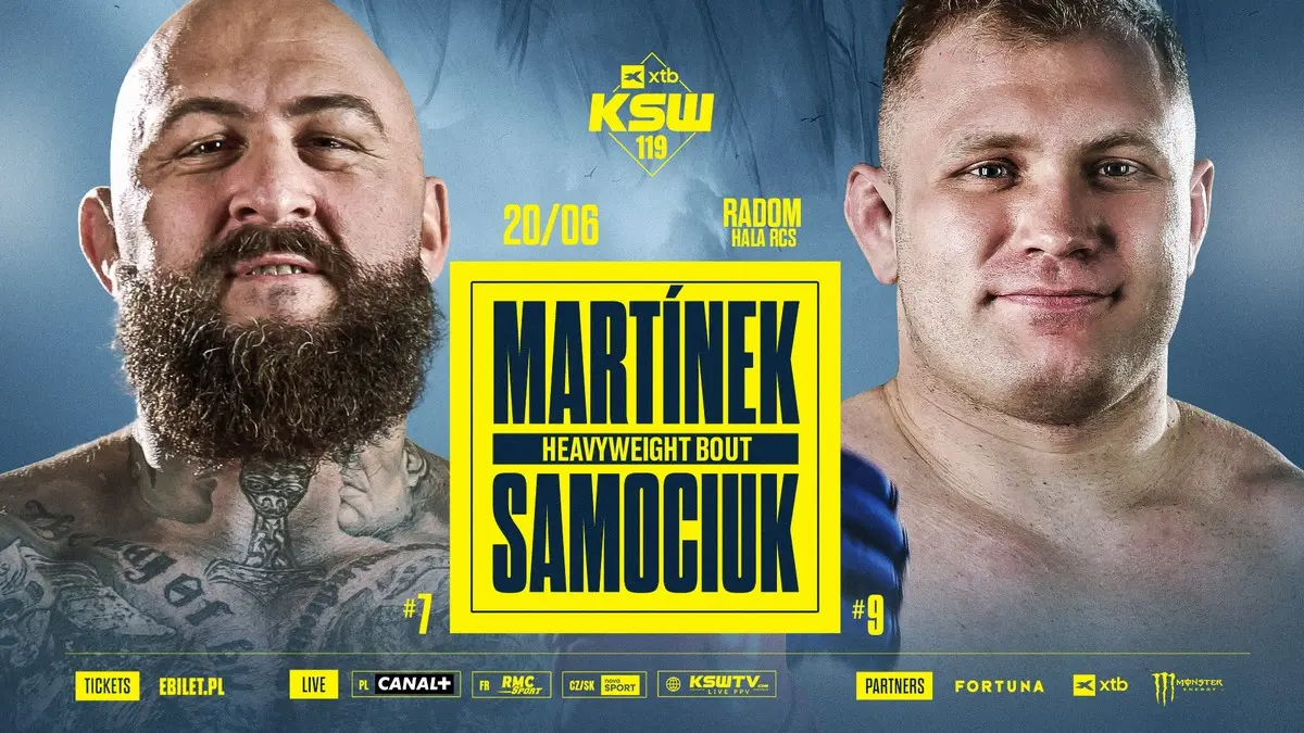 Starcie wagi ciężkiej dodane do karty walk gali XTB KSW 119