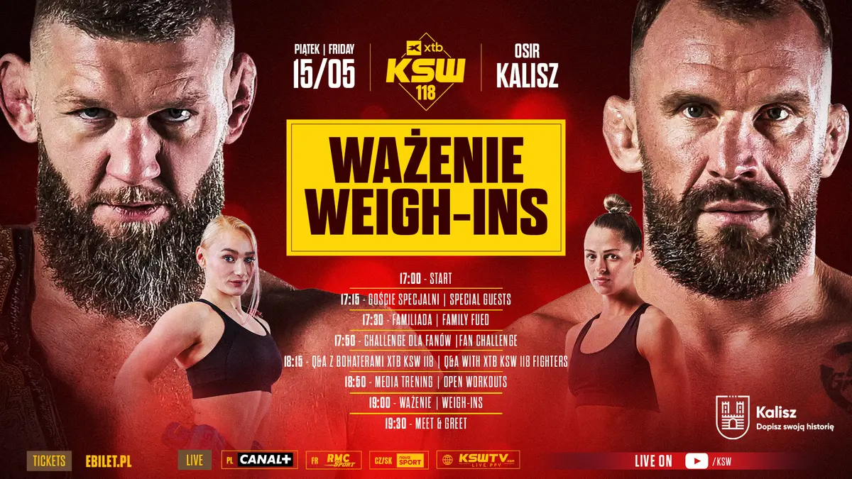 Wyniki porannego ważenia przed galą XTB KSW 118 w Kaliszu