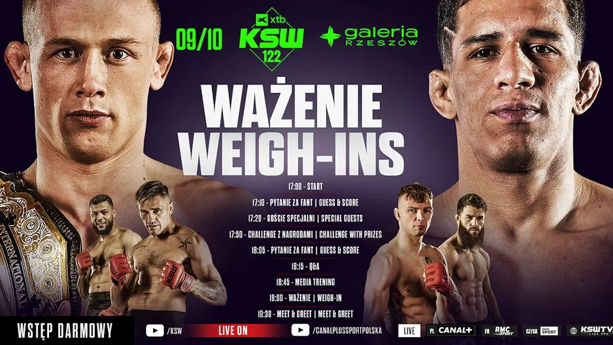 Wyniki porannego ważenia przed galą XTB KSW 122 w Rzeszowie